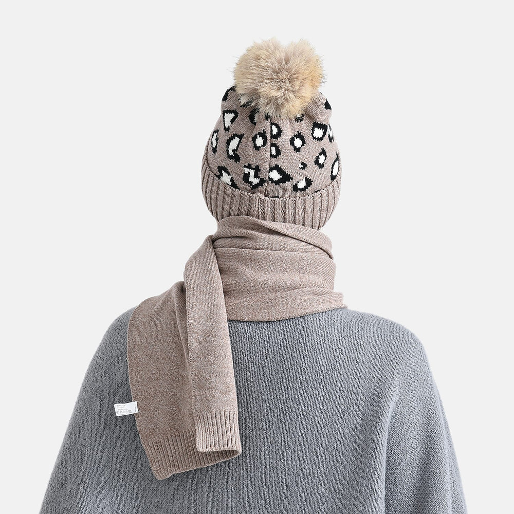 Styled By Two Piece Set Hat and Scarf - Light Brown