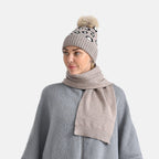 Styled By Two Piece Set Hat and Scarf - Light Brown
