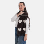 Styled By Heart Pattern Tassel Scarf (Size 200 X 30Cm) - Brown - White