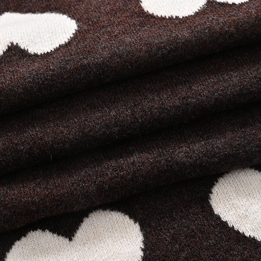 Styled By Heart Pattern Tassel Scarf (Size 200 X 30Cm) - Brown - White