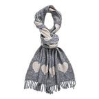 Styled By Heart Pattern Tassel Scarf (Size 200 X 30Cm) - Grey - White