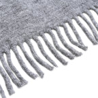 Styled By Heart Pattern Tassel Scarf (Size 200 X 30Cm) - Grey - White