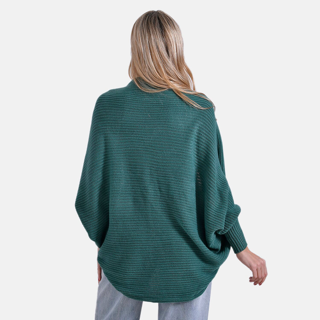 Styled by Oversized Batwing Sleeve Cardigan (One Size) - Light Peach