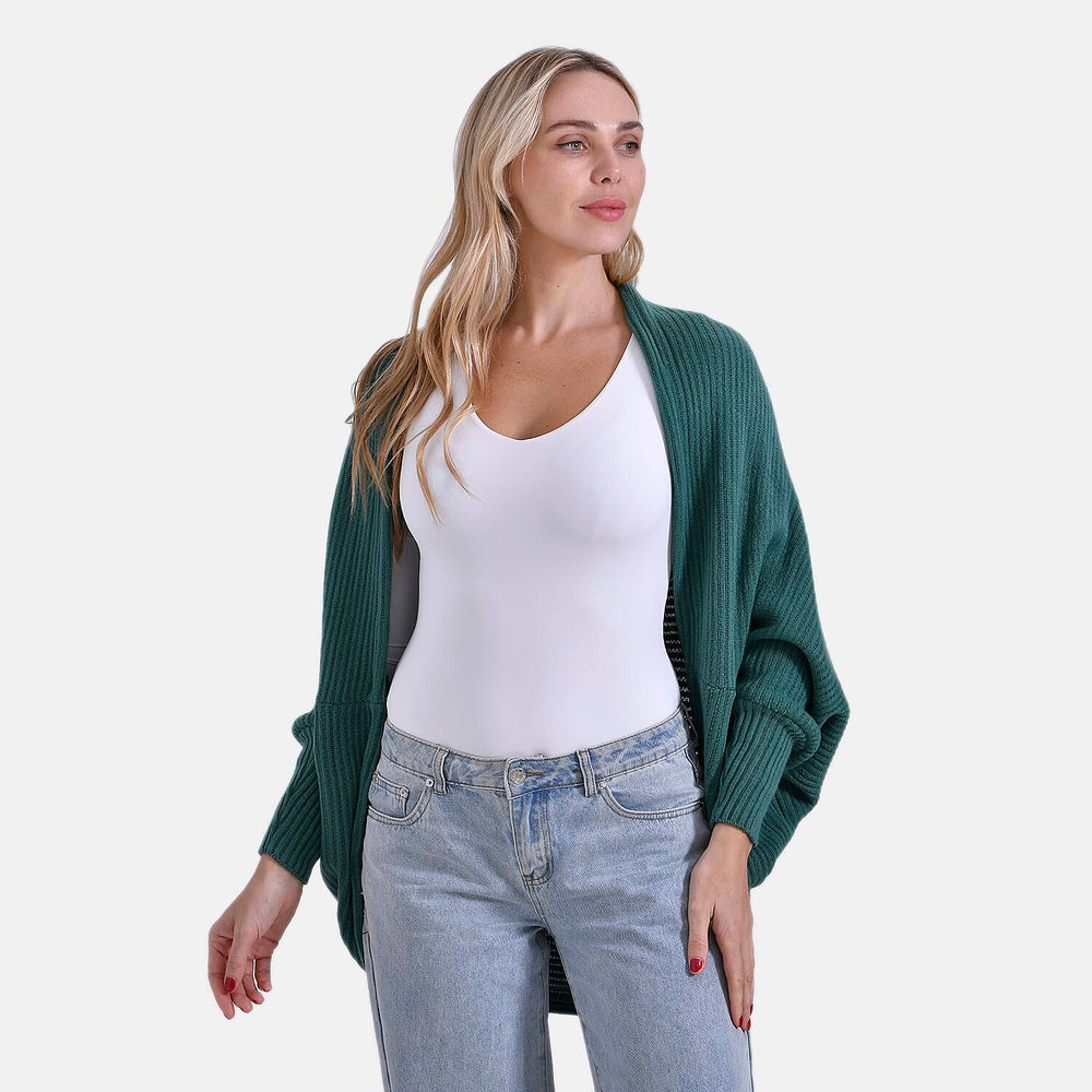 Styled by Oversized Batwing Sleeve Cardigan (One Size) - Light Peach