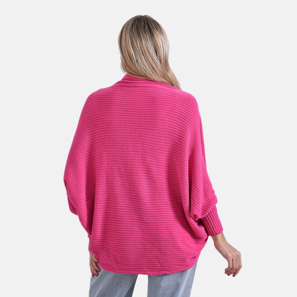 Styled by Oversized Batwing Sleeve Cardigan (One Size) - Light Peach