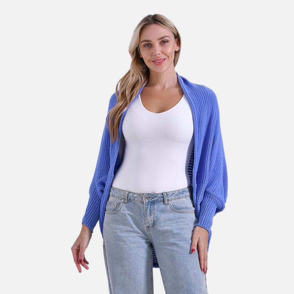 Styled by Oversized Batwing Sleeve Cardigan (One Size) - Light Peach