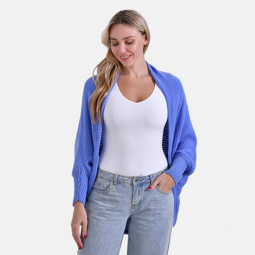 Styled by Oversized Batwing Sleeve Cardigan (One Size) - Light Peach