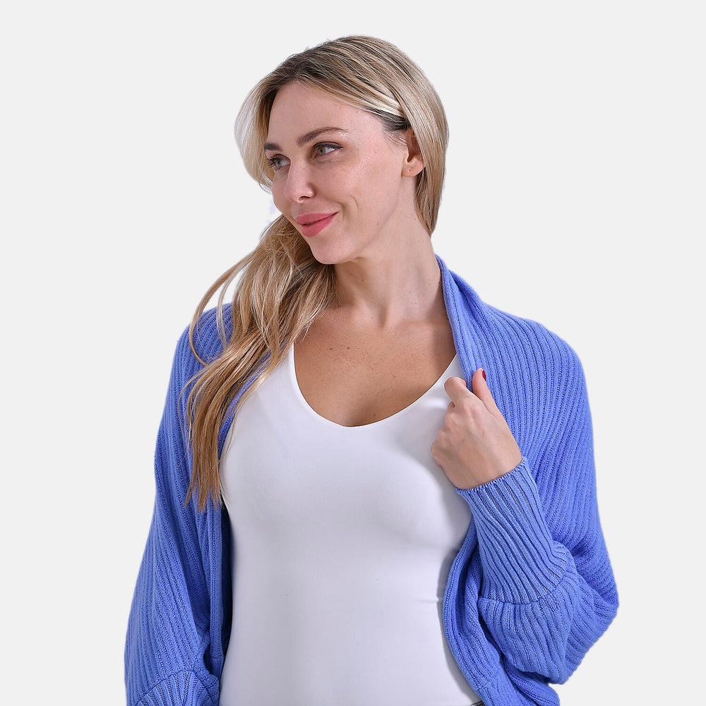Styled by Oversized Batwing Sleeve Cardigan (One Size) - Light Peach