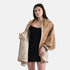 Styled By Cat Print Scarf (64x180cm) - Brown - Off White