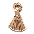 Styled By Cat Print Scarf (64x180cm) - Brown - Off White