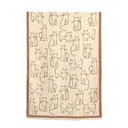 Styled By Cat Print Scarf (64x180cm) - Brown - Off White