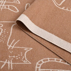 Styled By Cat Print Scarf (64x180cm) - Brown - Off White