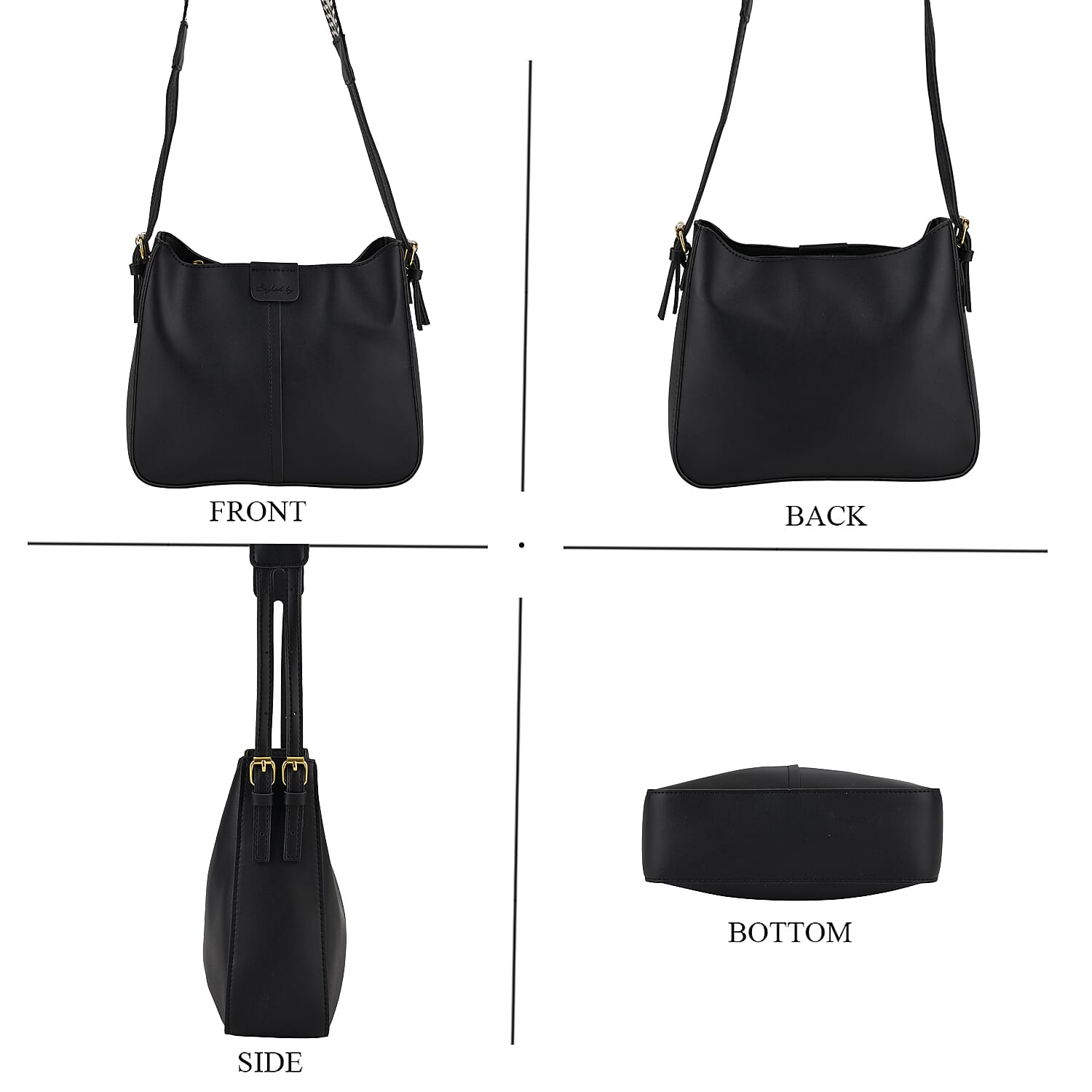Styled By Crossbody Sling Bag - Black