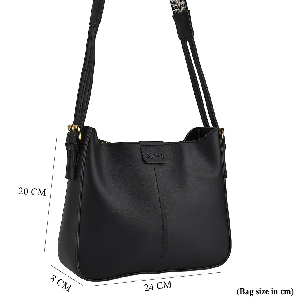 Styled By Crossbody Sling Bag - Black