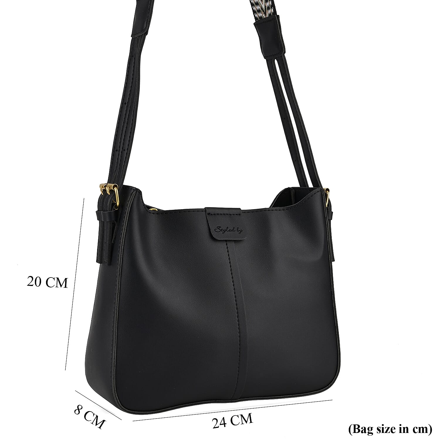 Styled By Crossbody Sling Bag - Black