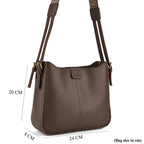 Styled By Adjustable Hobo Strap Crossbody Bucket Bag - Coffee