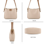 Styled By Adjustable Hobo Strap Crossbody Bucket Bag - Light Khaki