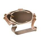 Styled By Adjustable Hobo Strap Crossbody Bucket Bag - Light Khaki