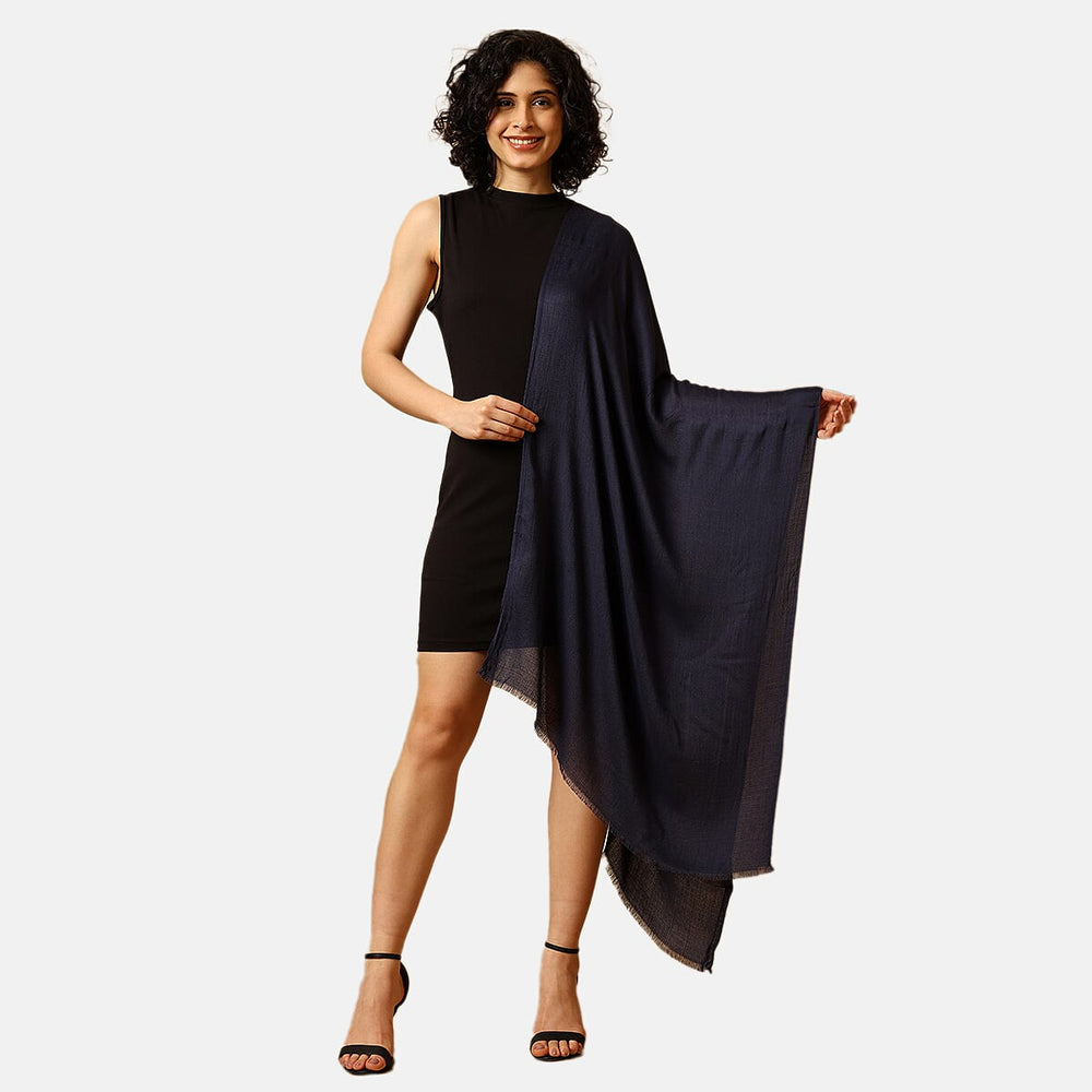 Styled By 100% Modal Diamond Weave Scarf (190x70 cm) - Navy