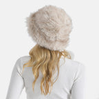 Styled By Faux Fur Bucket Hat (36x17 Cm) - Beige