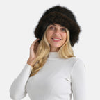 Styled By Faux Fur Bucket Hat (36x17 Cm) - Dark Brown