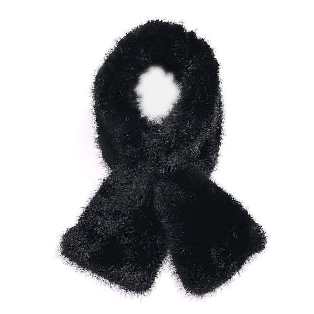 Styled By Faux fur Scarf (One Size) - Black