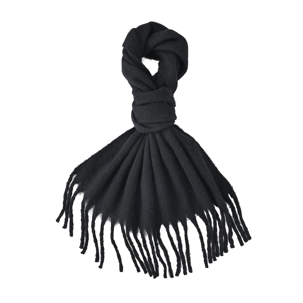 Styled By Soft Scarf with Fringes (180 x 35 Cm) - Black