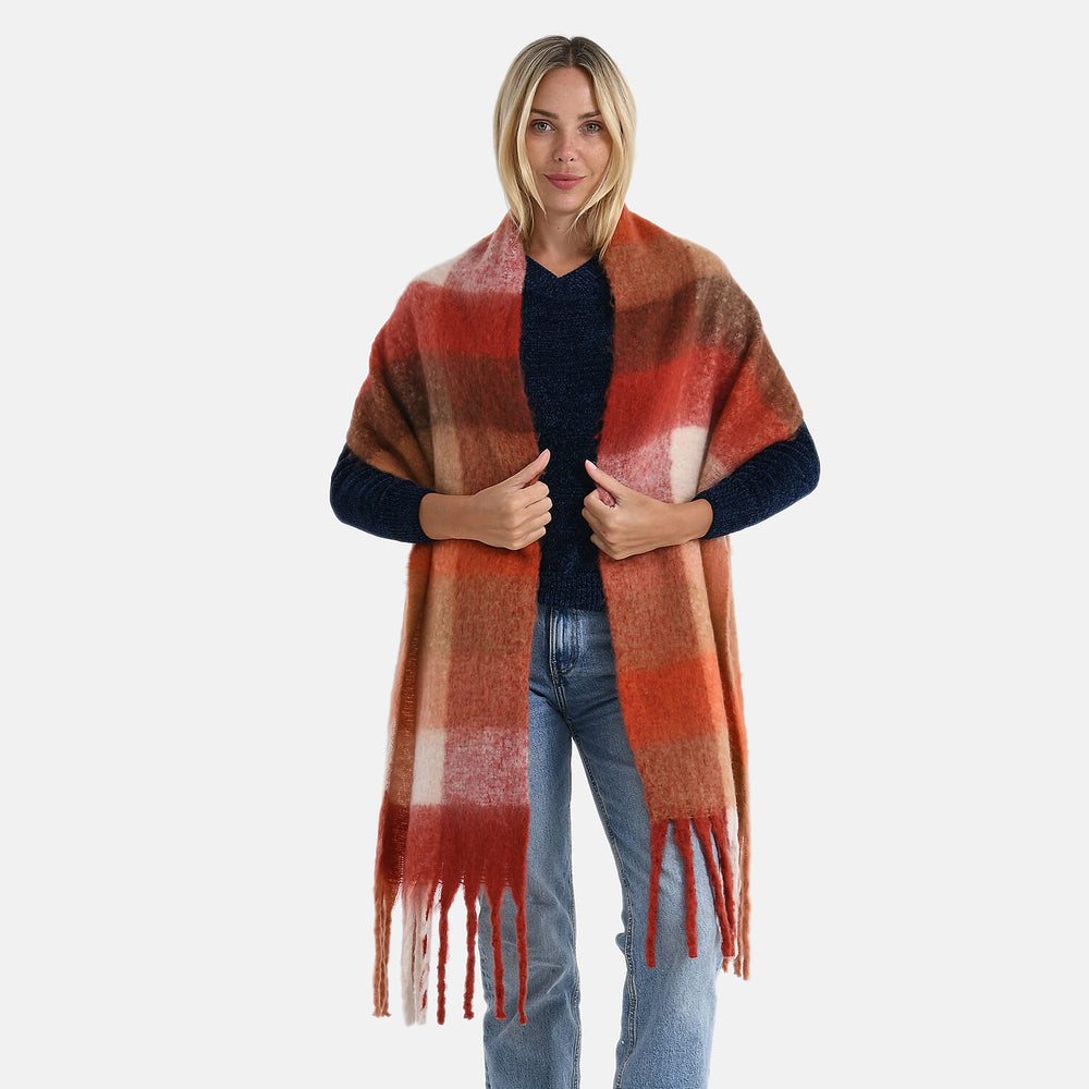 Styled By Printed Scarf (Size - One Size) - Red