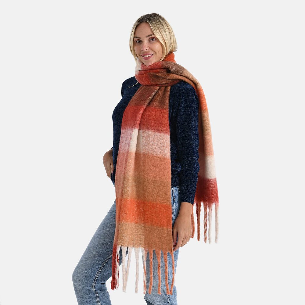 Styled By Printed Scarf (Size - One Size) - Red