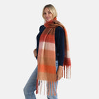 Styled By Printed Scarf (Size - One Size) - Red