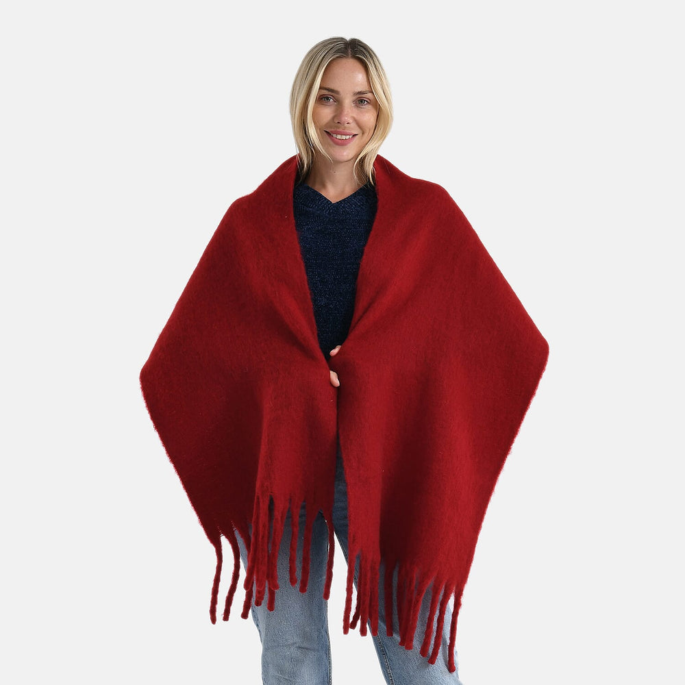 Styled By Soft Scarf with Fringes (180 x 35 Cm) - Red