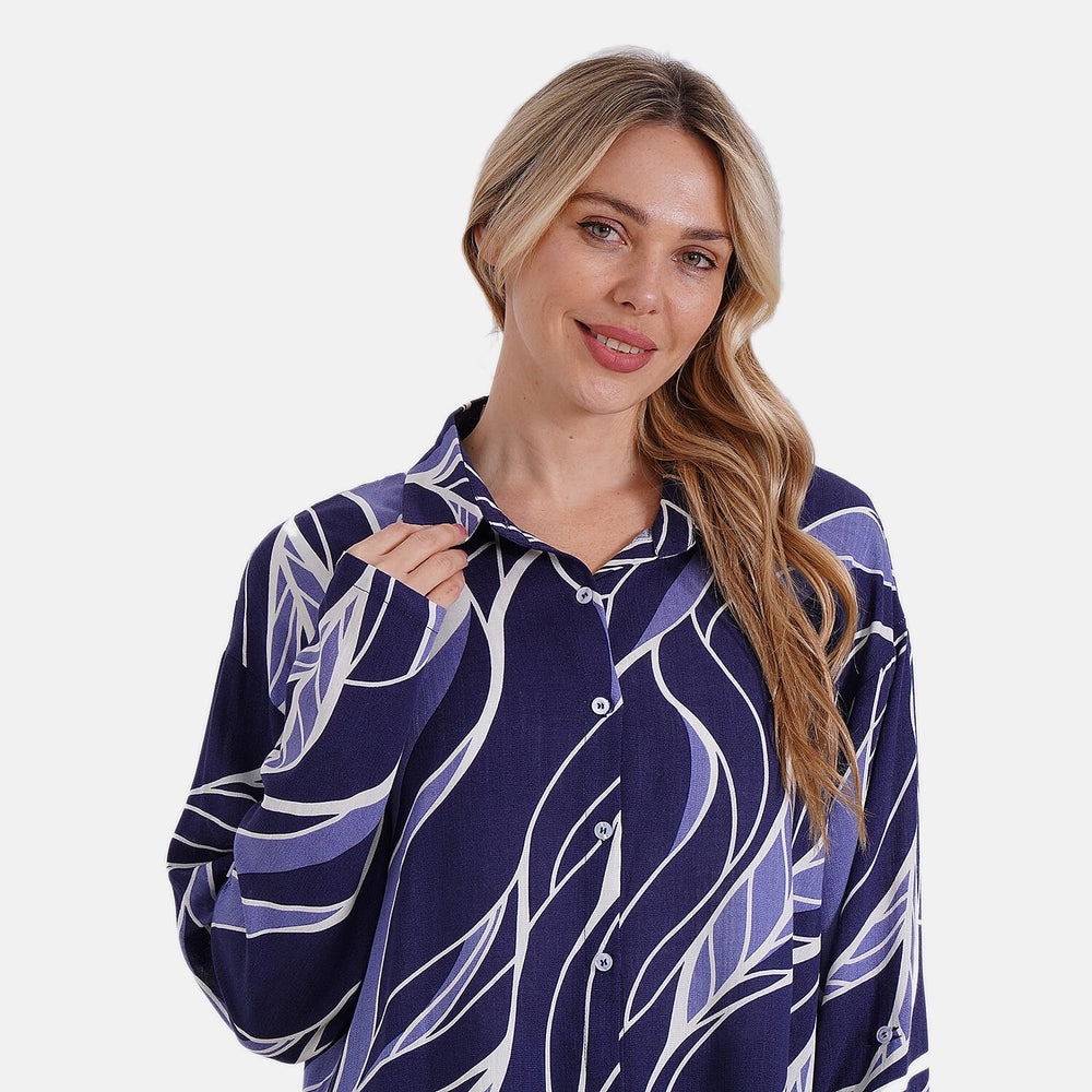 Styled By Shirt (Size - S-M) - Blue & White