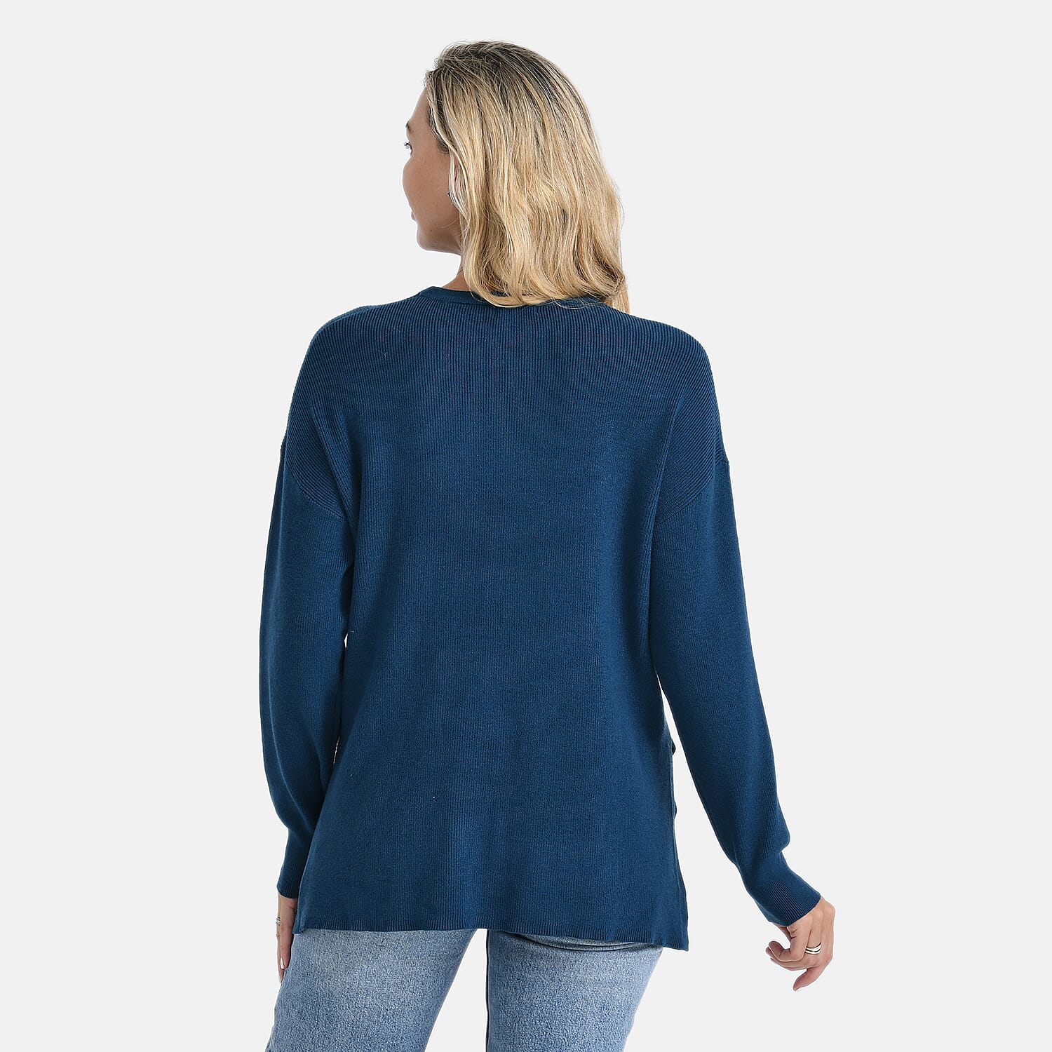 Styled By Cashmere feel Super Soft Jumper (One Size 8 to 20) - Blue