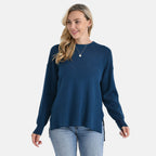 Styled By Cashmere feel Super Soft Jumper (One Size 8 to 20) - Blue