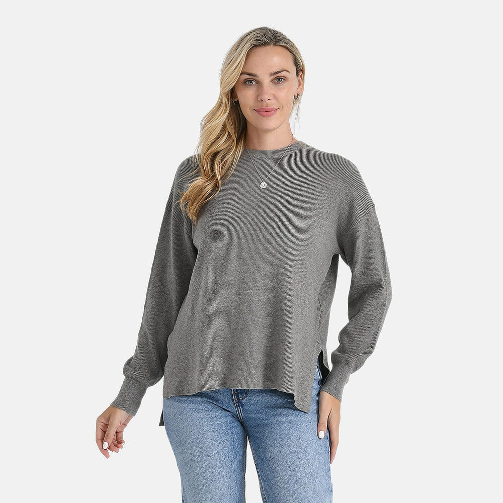 Styled By Cashmere feel Super Soft Jumper (One Size 8 to 20 ) - Grey