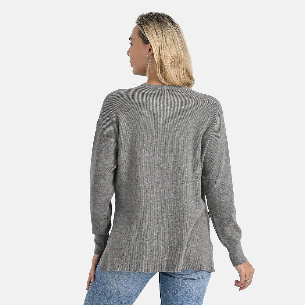 Styled By Cashmere feel Super Soft Jumper (One Size 8 to 20 ) - Grey