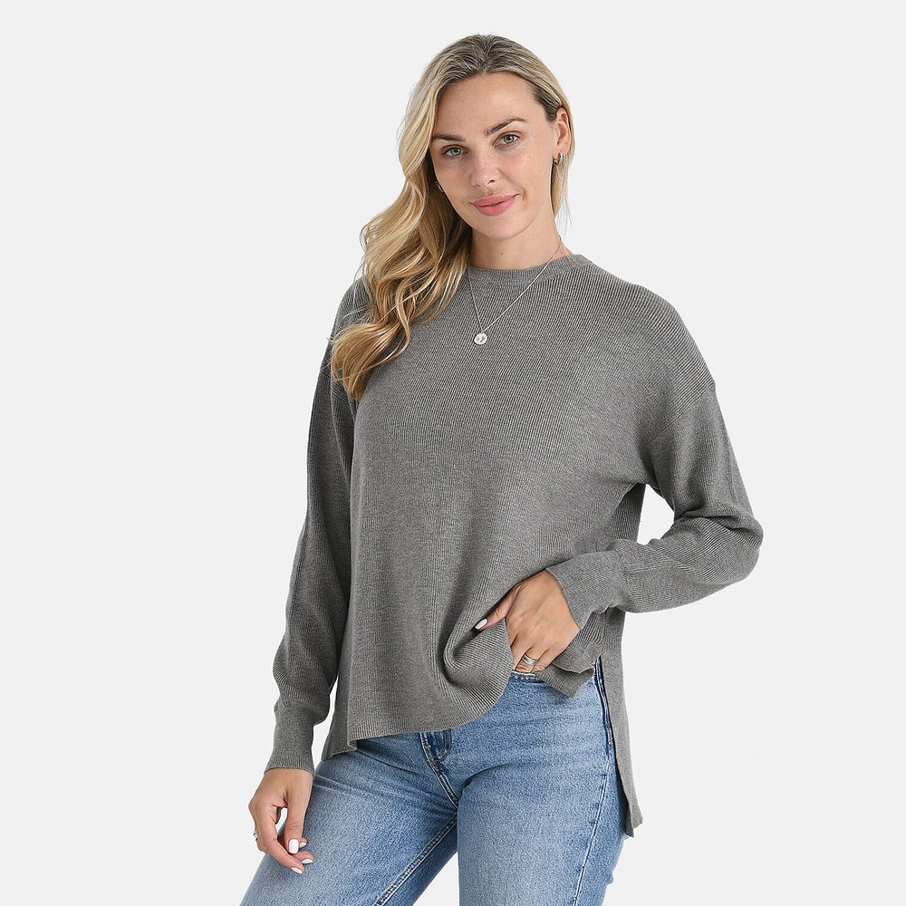Styled By Cashmere feel Super Soft Jumper (One Size 8 to 20 ) - Grey