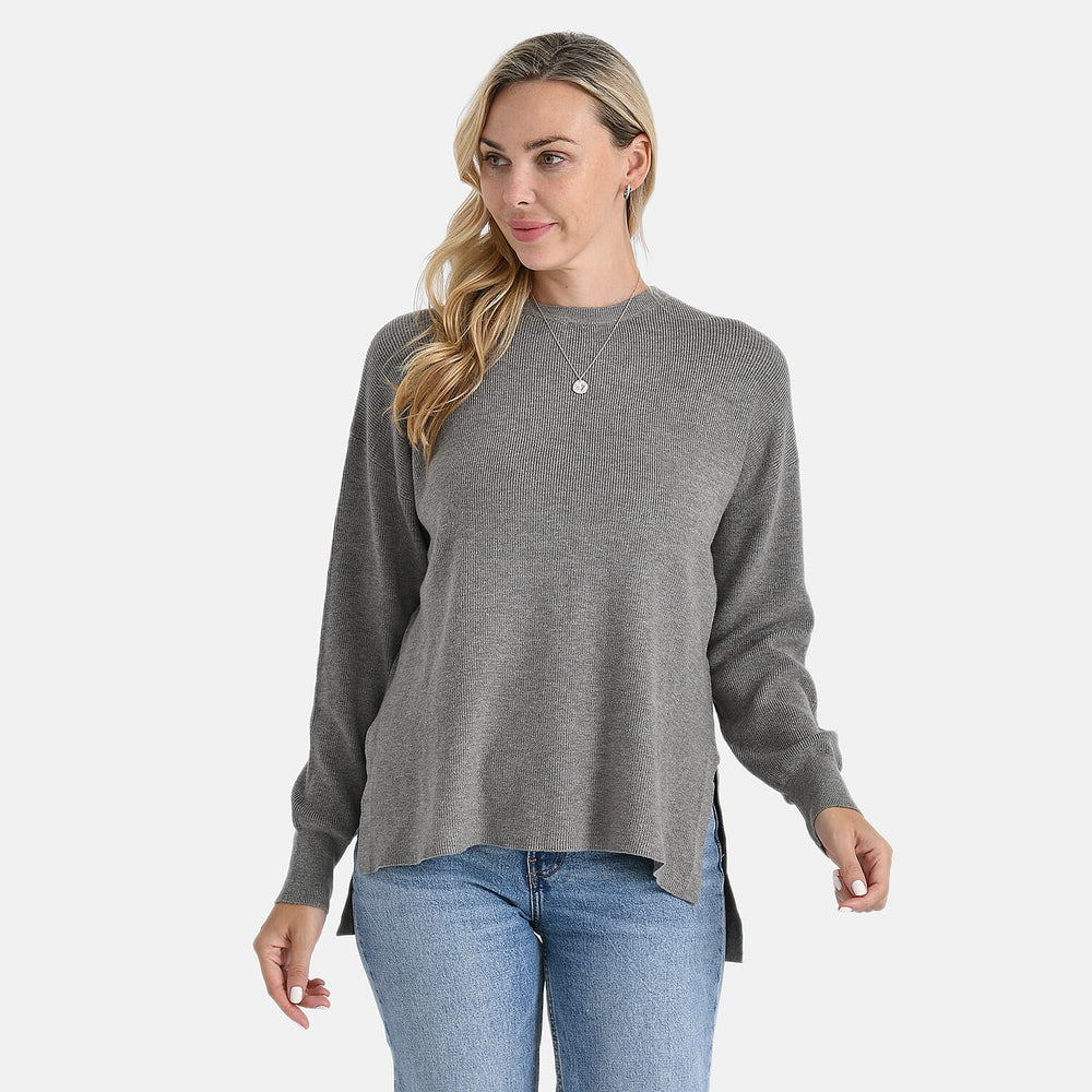 Styled By Cashmere feel Super Soft Jumper (One Size 8 to 20 ) - Grey