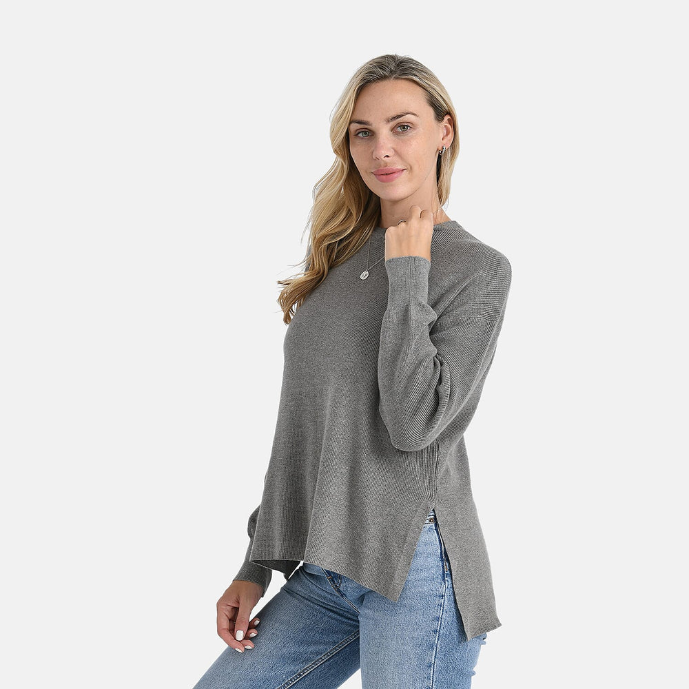 Styled By Cashmere feel Super Soft Jumper (One Size 8 to 20 ) - Grey