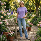 Styledby One-Size Casual Short Sleeve Jumper - Purple