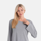 Styledby Set Of 2 Long-Sleeve Roundneck Supersoft Casual Tops (Size 12 To 14) - Grey - Black