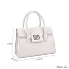 Stylish Off White Rectangular Crossbody Bag with Top Handle