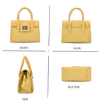 Stylish Yellow Rectangular Crossbody Bag with Top Handle