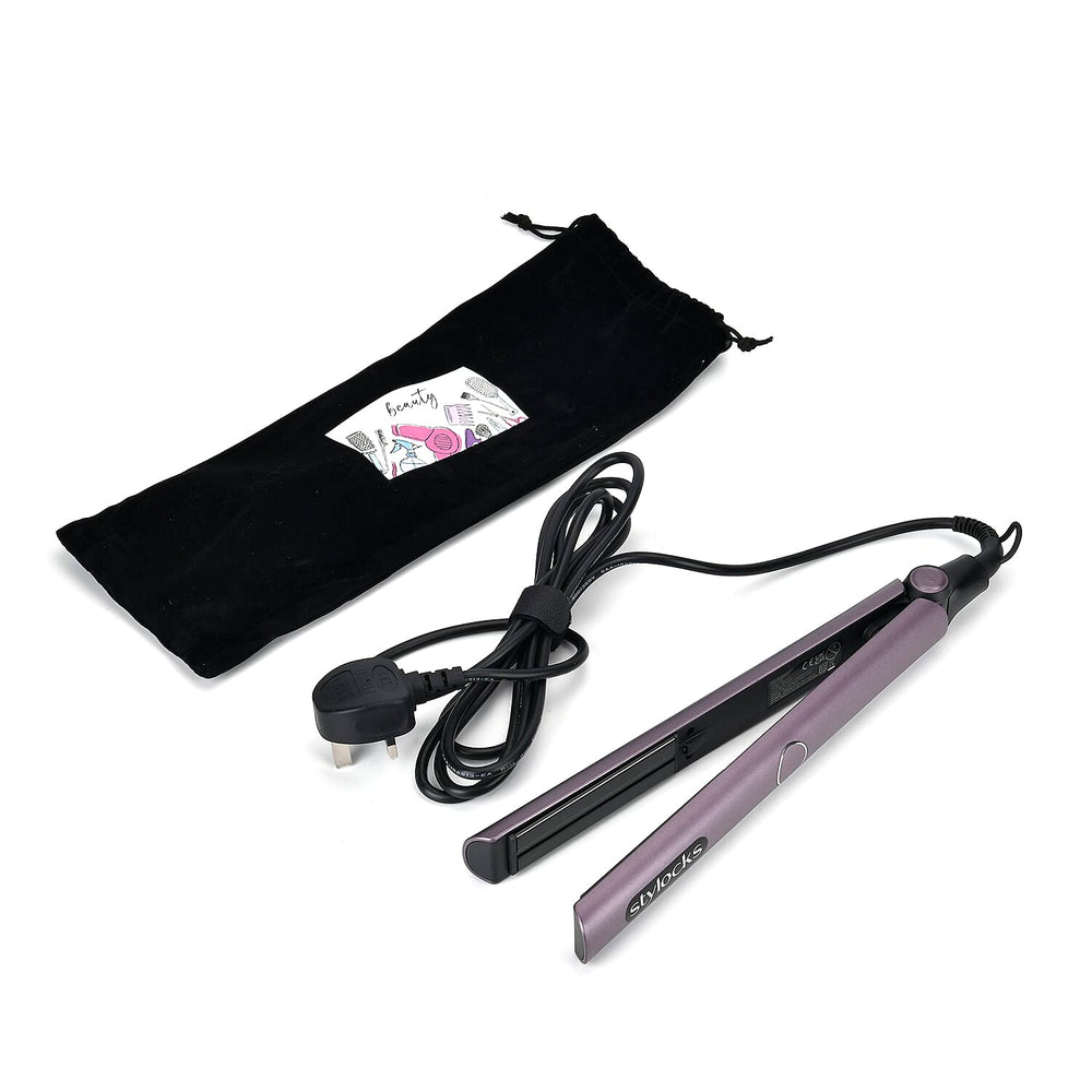 Stylocks 2 in 1 Ionic Hair Straightener with Nano-Titanium Plate (100-240V, 360 Swivel Power Cord ) - Purple