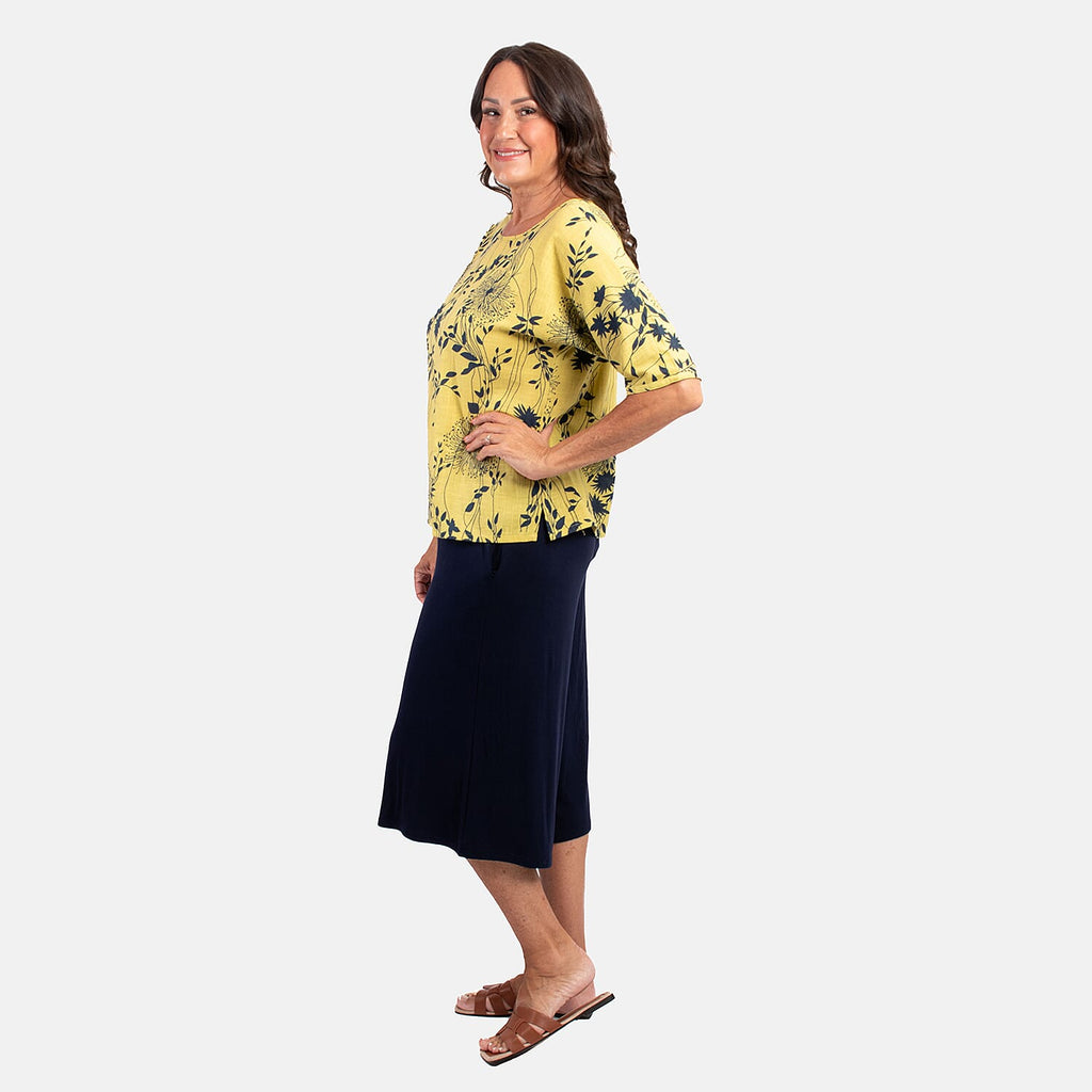 Cotton Woven Top (Size 1x1 cm) - Yellow