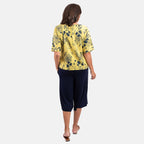 Cotton Woven Top (Size 1x1 cm) - Yellow