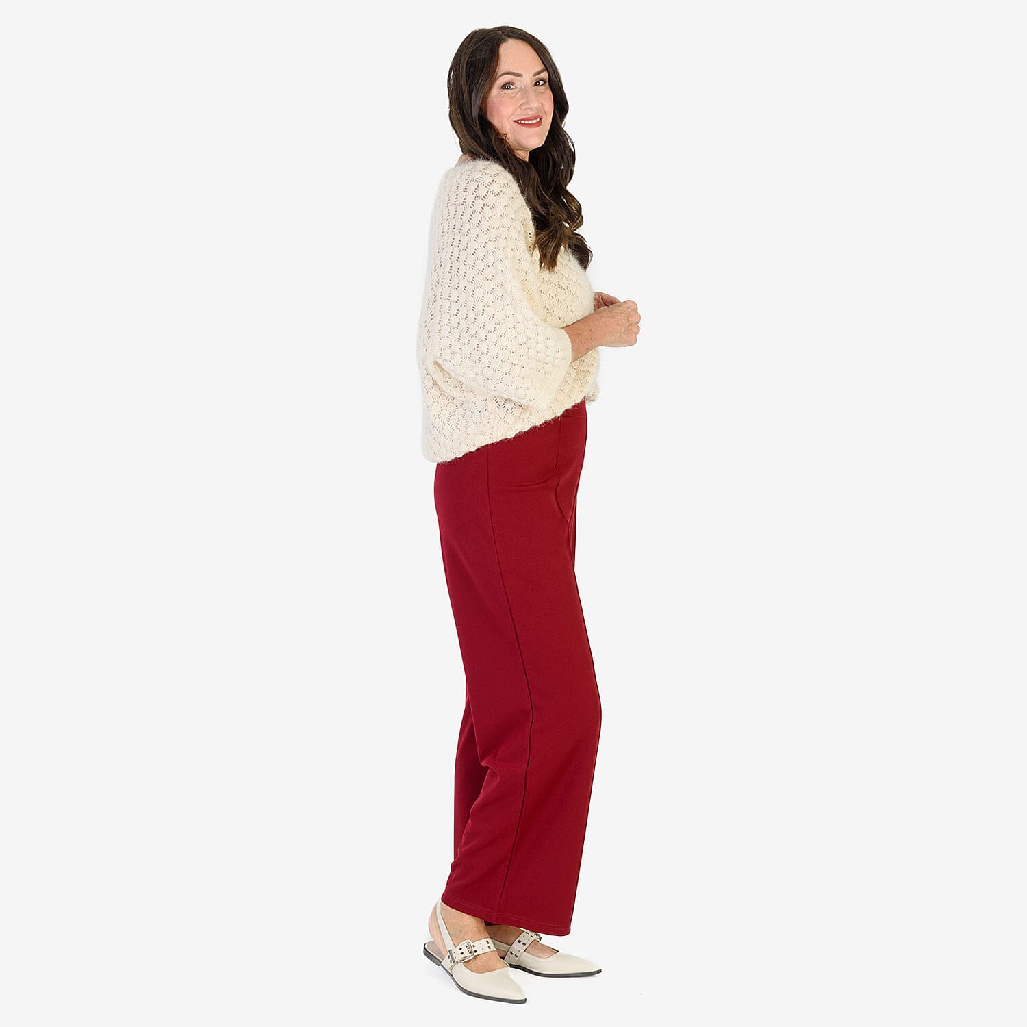 THE SHOWSTOPPER- Sugar Crisp Supersoft Crochet Knit Batwing Sleeve Jumper (One Size 8 TO 20) - Beige