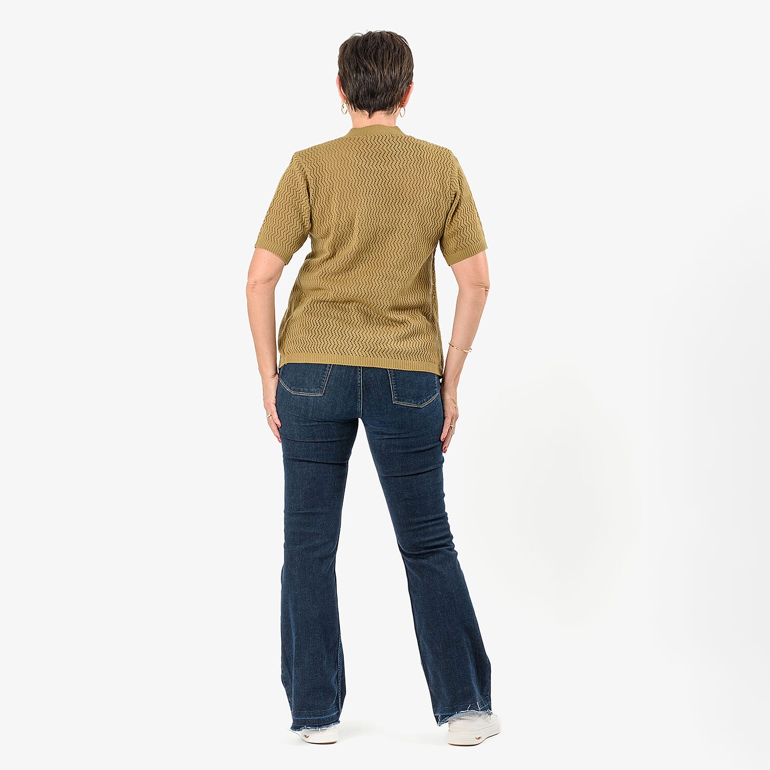 Sugar Crisp 2-In-1 Cardigan Top (Size M) - Camel