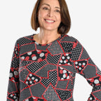 Sugar Crisp Full Sleeve Blouse (Size - L) - Red