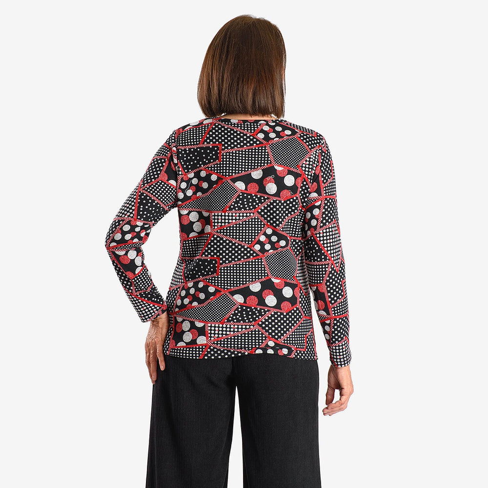 Sugar Crisp Full Sleeve Blouse (Size - L) - Red